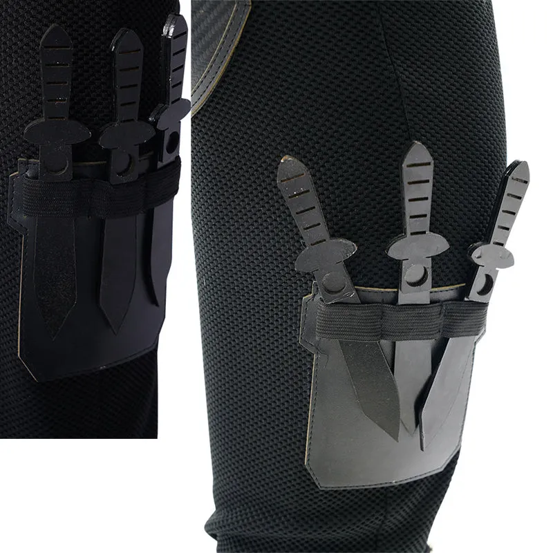 2023 The Boys Season 4 Black Noir Cosplay Costume Superhero Black Jumpsuit Bodysuit