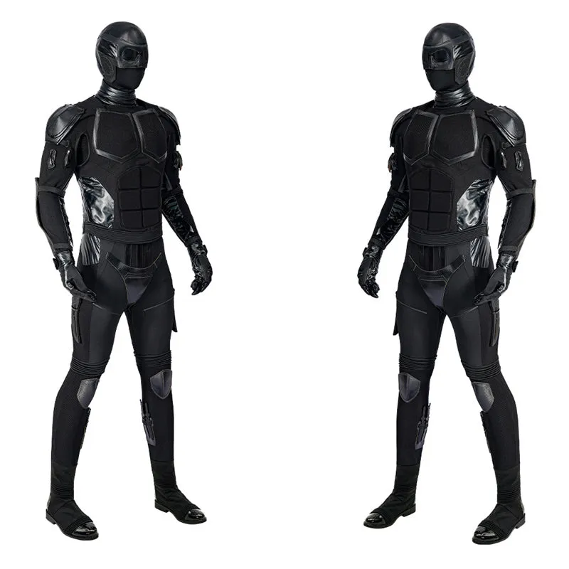 2023 The Boys Season 4 Black Noir Cosplay Costume Superhero Black Jumpsuit Bodysuit