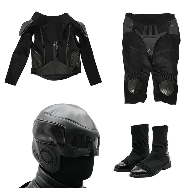 2023 The Boys Season 4 Black Noir Cosplay Costume Superhero Black Jumpsuit Bodysuit