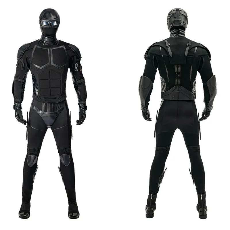 2023 The Boys Season 4 Black Noir Cosplay Costume Superhero Black Jumpsuit Bodysuit