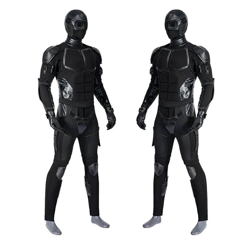 2023 The Boys Season 4 Black Noir Cosplay Costume Superhero Black Jumpsuit Bodysuit