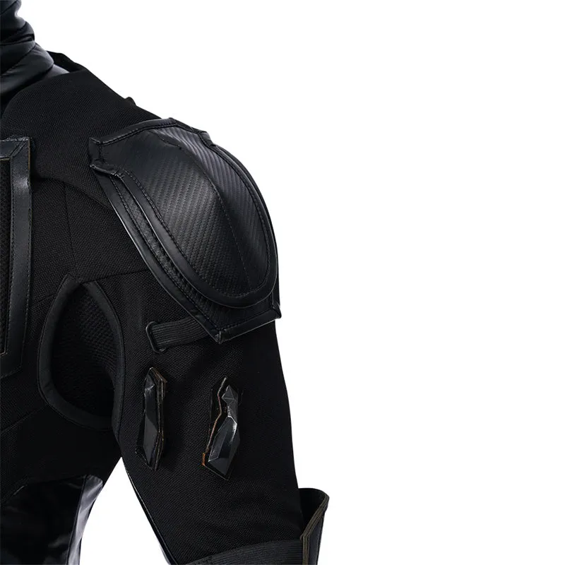 2023 The Boys Season 4 Black Noir Cosplay Costume Superhero Black Jumpsuit Bodysuit