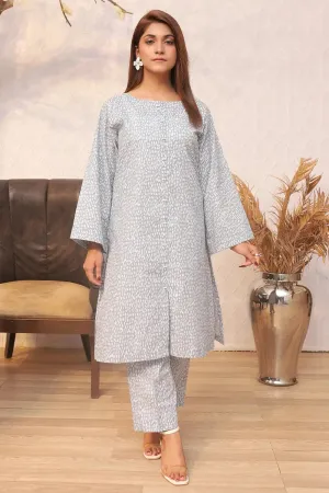2PC Printed Stitched Cambric Suit KST-24028