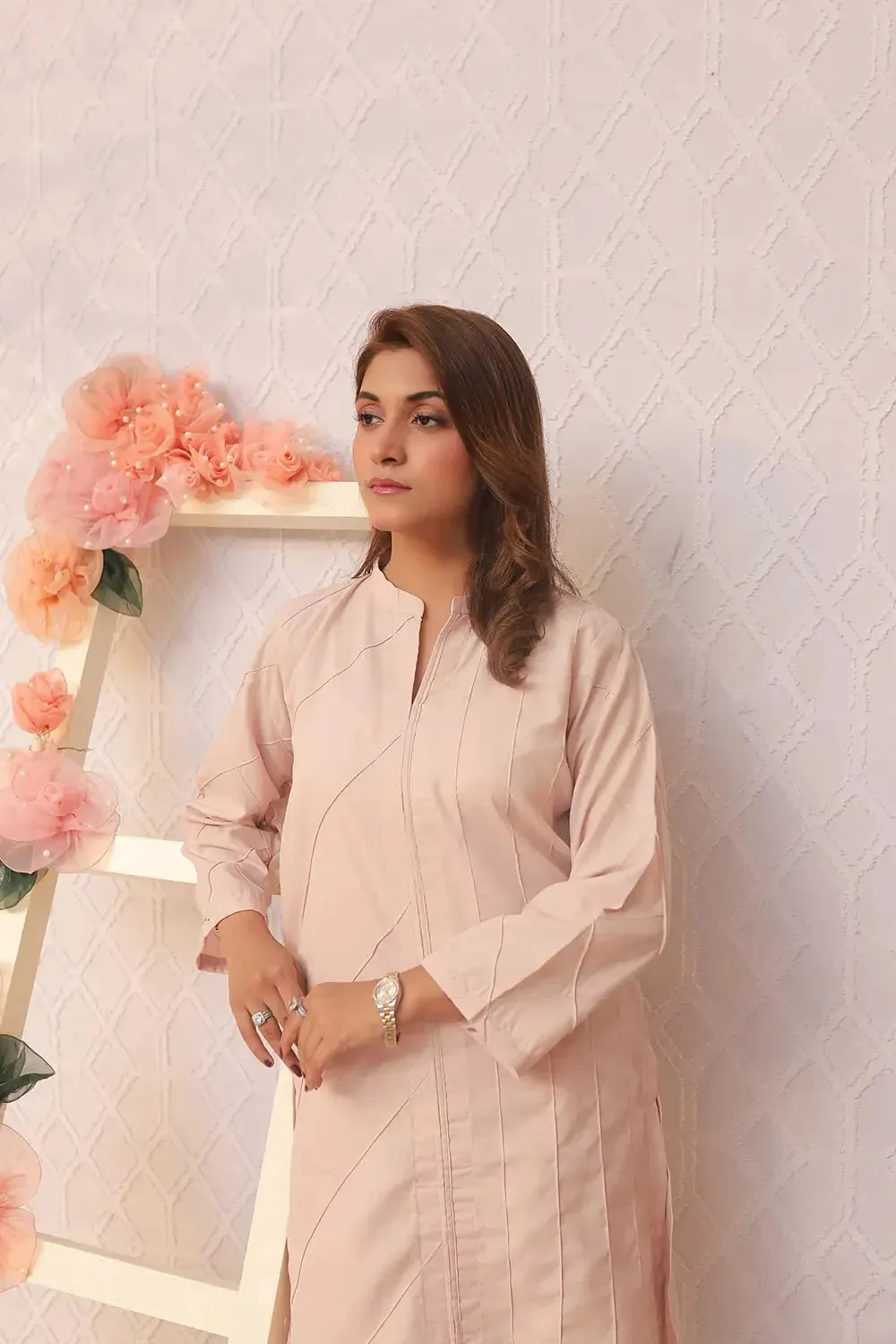 2PC Stitched Cambric Suit KST-24052
