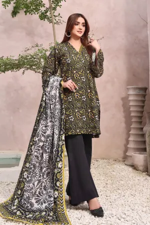 3PC Unstitched Khaddar Suit KKH-2366