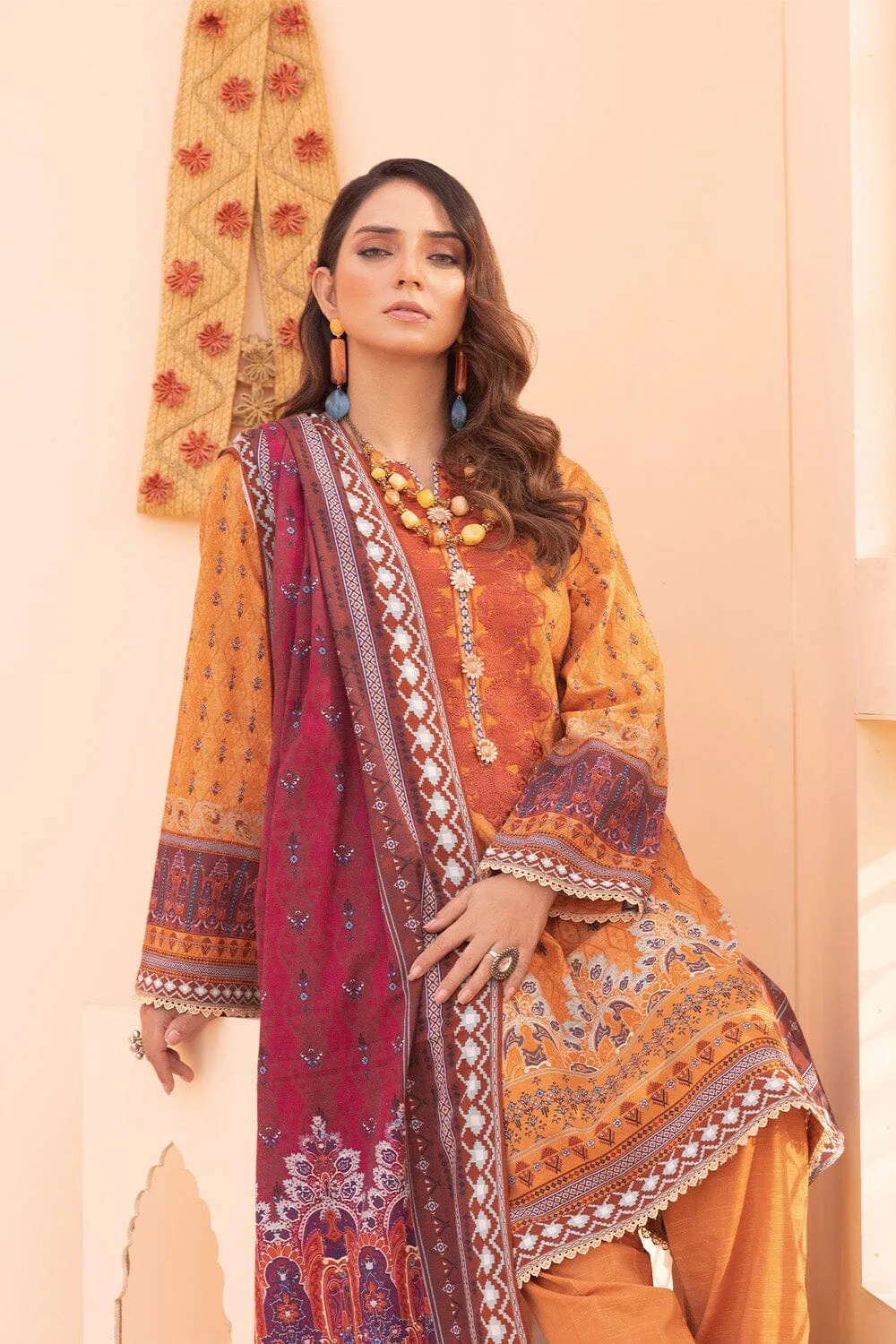 3PC Unstitched Khaddar Suit KKHE-2260