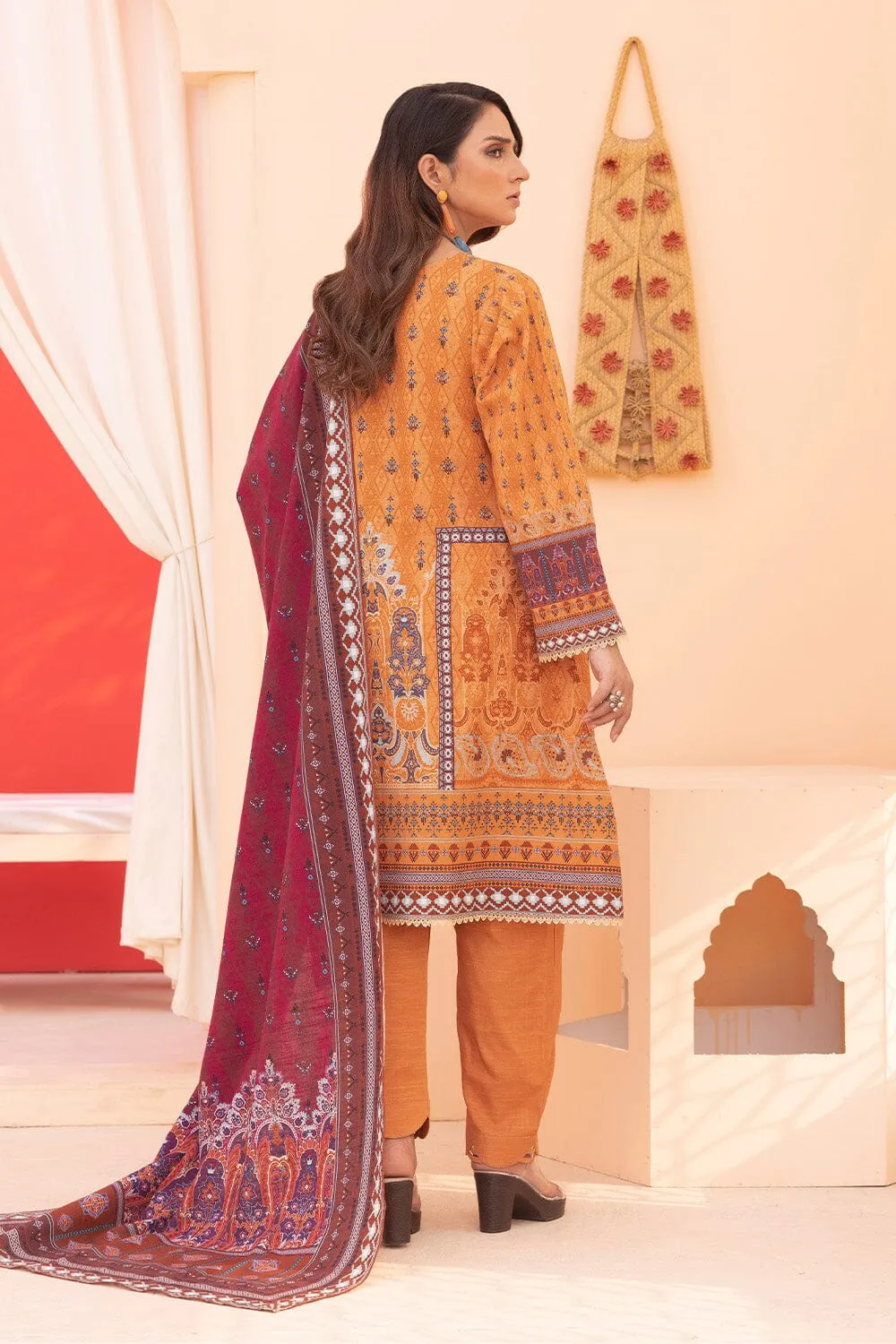 3PC Unstitched Khaddar Suit KKHE-2260