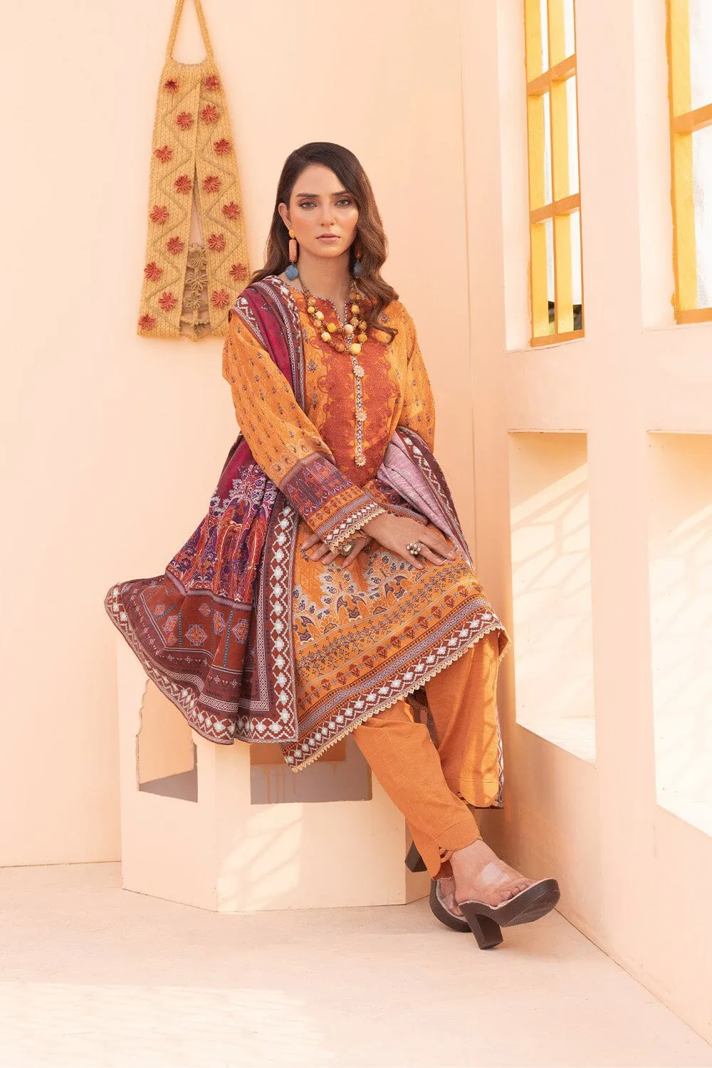 3PC Unstitched Khaddar Suit KKHE-2260
