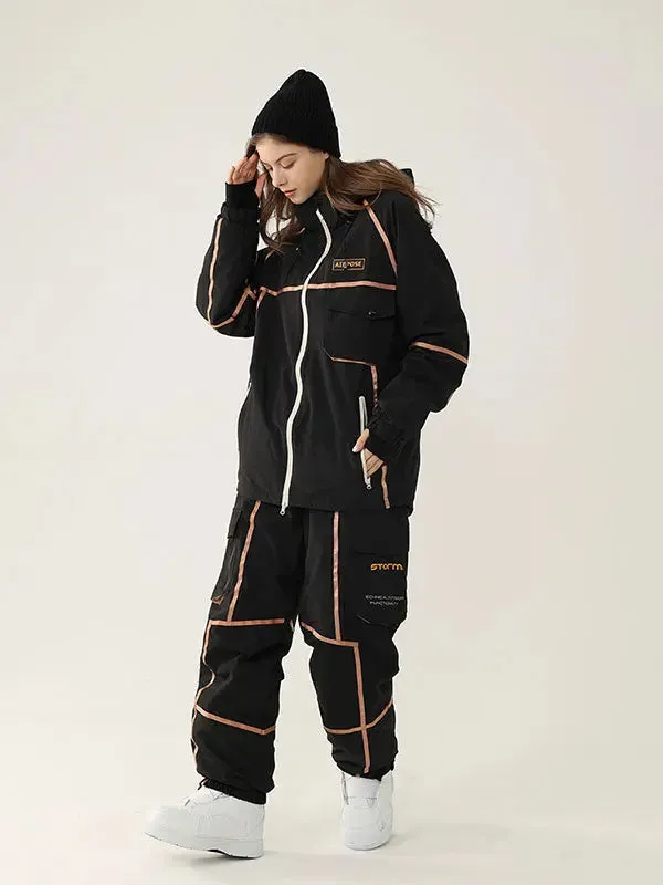 Adult Winter Cargo Snow Suits Fashion Outdoor Ski Suits