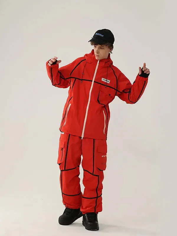 Adult Winter Cargo Snow Suits Fashion Outdoor Ski Suits