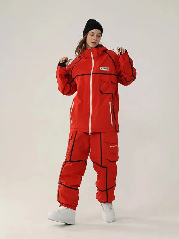 Adult Winter Cargo Snow Suits Fashion Outdoor Ski Suits