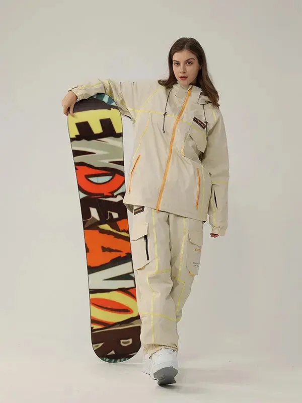 Adult Winter Cargo Snow Suits Fashion Outdoor Ski Suits