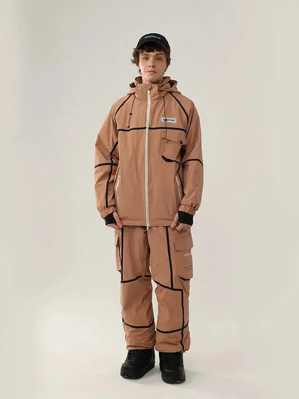 Adult Winter Cargo Snow Suits Fashion Outdoor Ski Suits