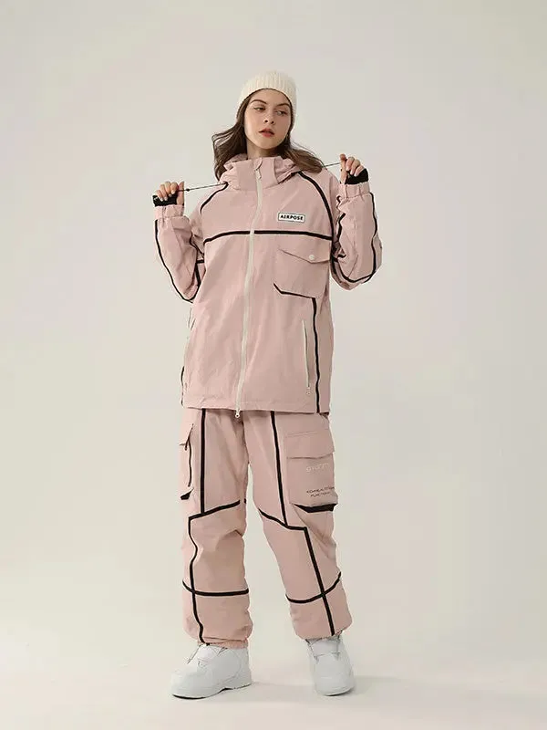 Adult Winter Cargo Snow Suits Fashion Outdoor Ski Suits