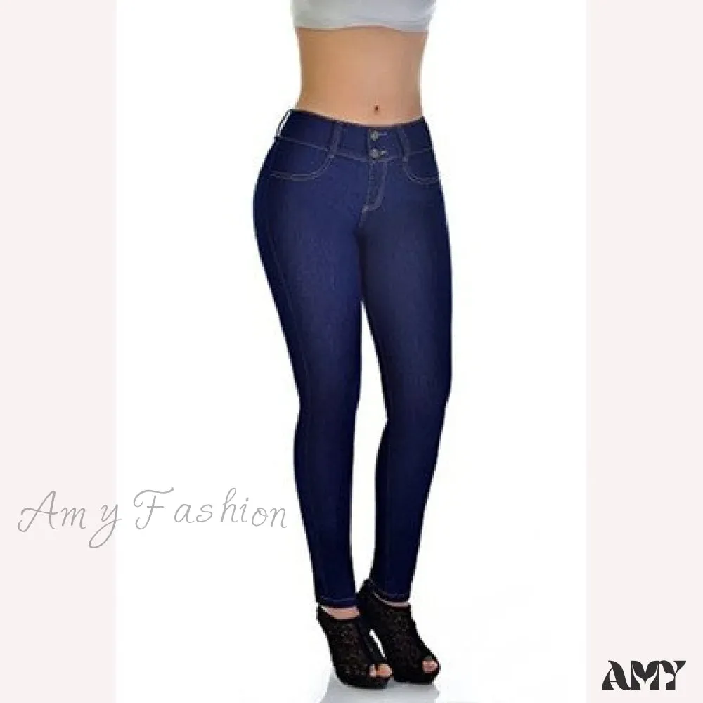 Amy Fashion - Slim Skinny Bodycon Pantalon Femme Pencil Pants