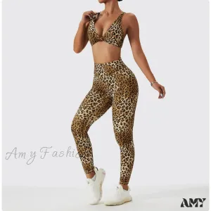 Amy Fashion - Yoga Pants Nylon Workout Elastic Gym Leggins