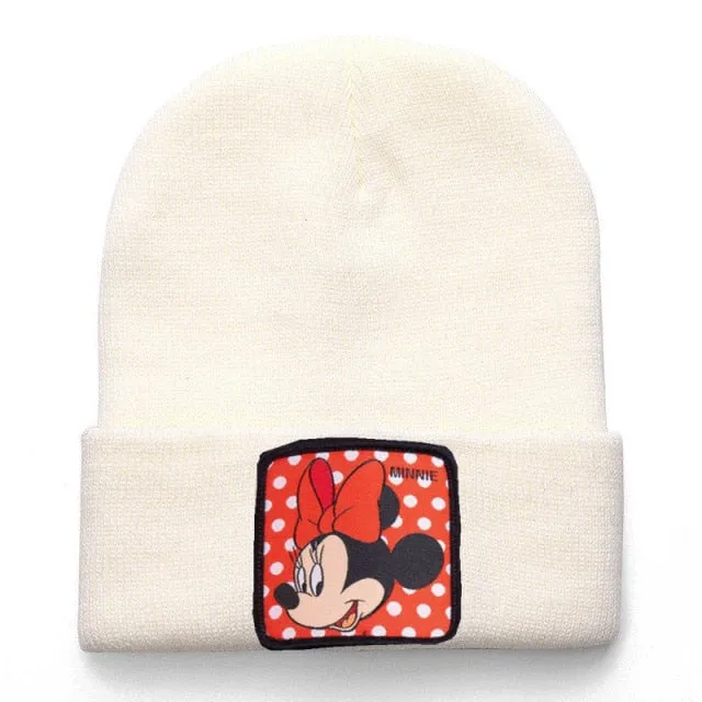 Anime Cartoon Cotton Casual Beanies for Men Women Warm Knitted Winter Hat Fashion Solid