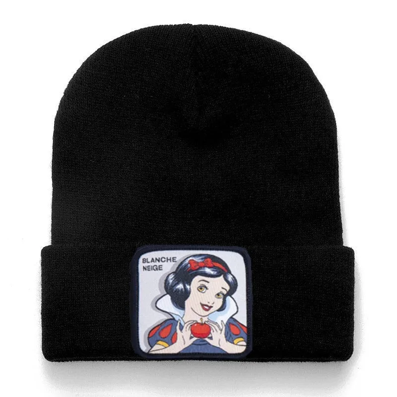 Anime Cartoon Cotton Casual Beanies for Men Women Warm Knitted Winter Hat Fashion Solid