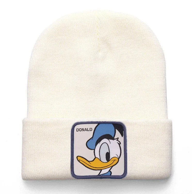 Anime Cartoon Cotton Casual Beanies for Men Women Warm Knitted Winter Hat Fashion Solid