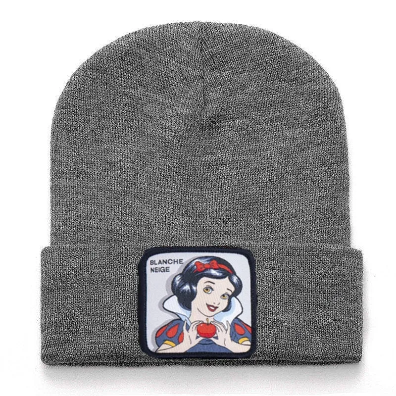 Anime Cartoon Cotton Casual Beanies for Men Women Warm Knitted Winter Hat Fashion Solid