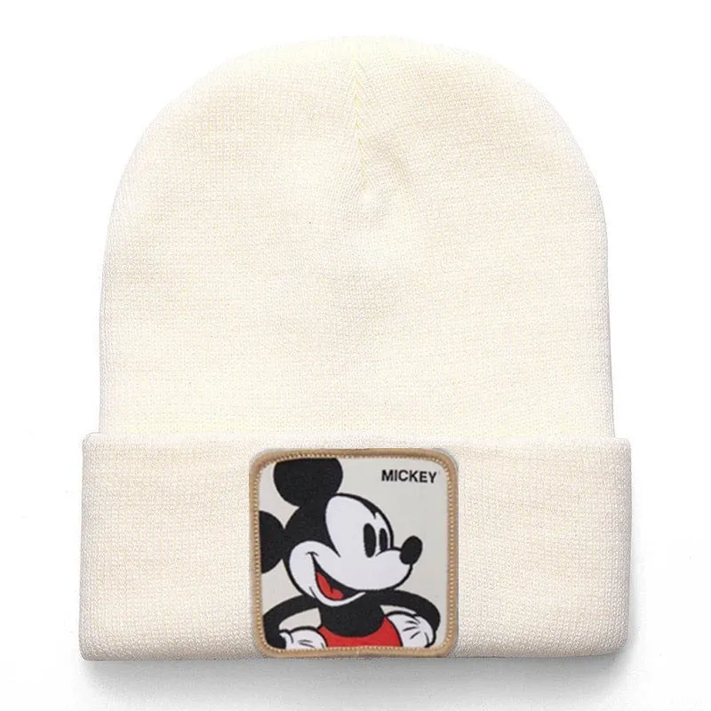 Anime Cartoon Cotton Casual Beanies for Men Women Warm Knitted Winter Hat Fashion Solid