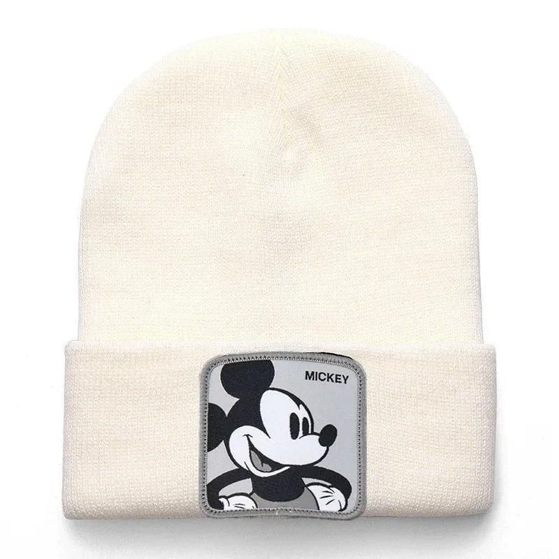 Anime Cartoon Cotton Casual Beanies for Men Women Warm Knitted Winter Hat Fashion Solid