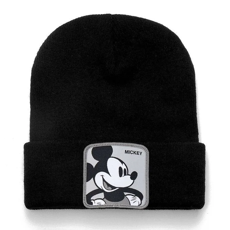 Anime Cartoon Cotton Casual Beanies for Men Women Warm Knitted Winter Hat Fashion Solid