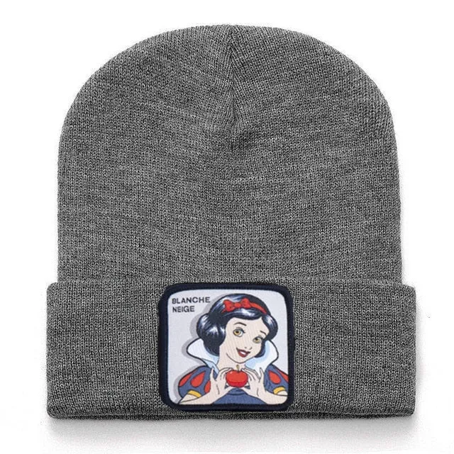 Anime Cartoon Cotton Casual Beanies for Men Women Warm Knitted Winter Hat Fashion Solid