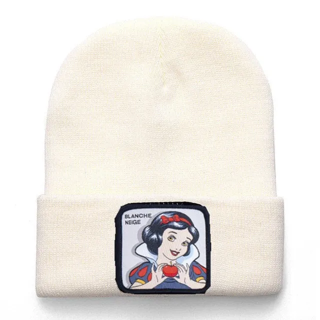 Anime Cartoon Cotton Casual Beanies for Men Women Warm Knitted Winter Hat Fashion Solid