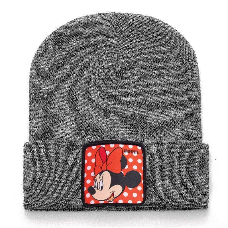 Anime Cartoon Cotton Casual Beanies for Men Women Warm Knitted Winter Hat Fashion Solid