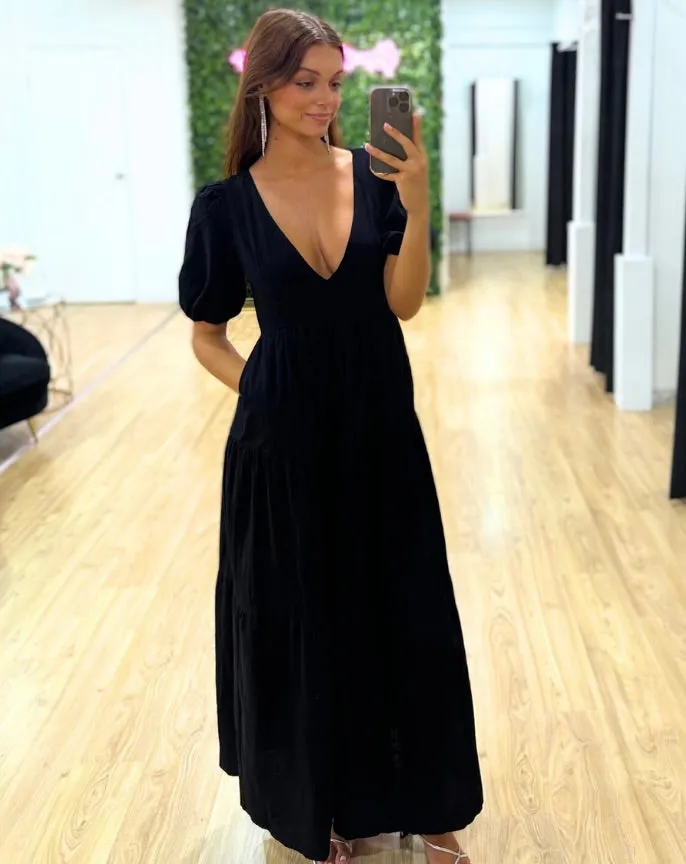 Asha Maxi Dress - Black