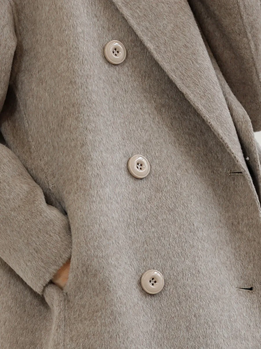 Autumn and Winter Fashion Double-breasted Long Coat