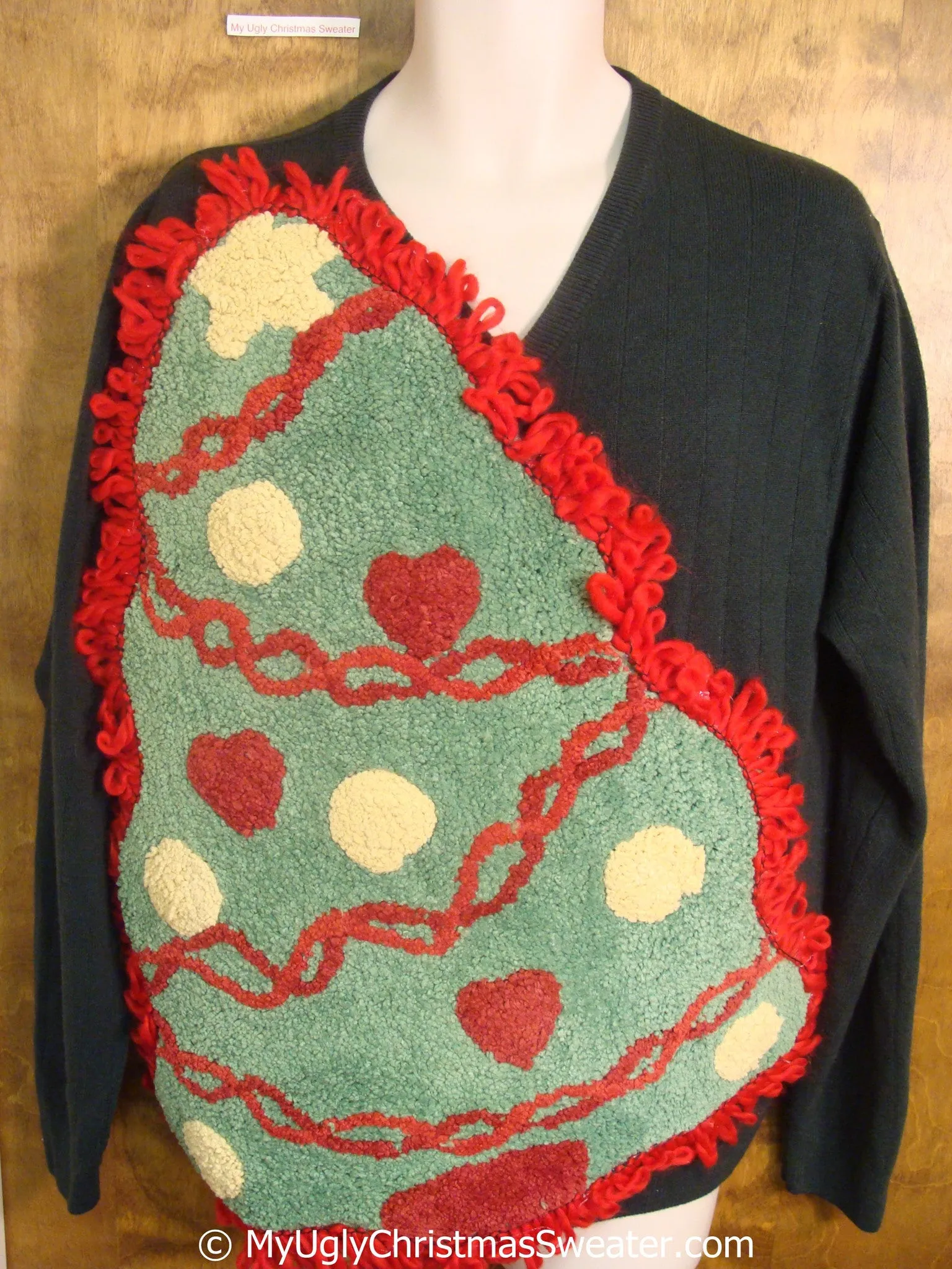 Best Vneck Funny Ugly Christmas Sweater Pullover with Huge Tree
