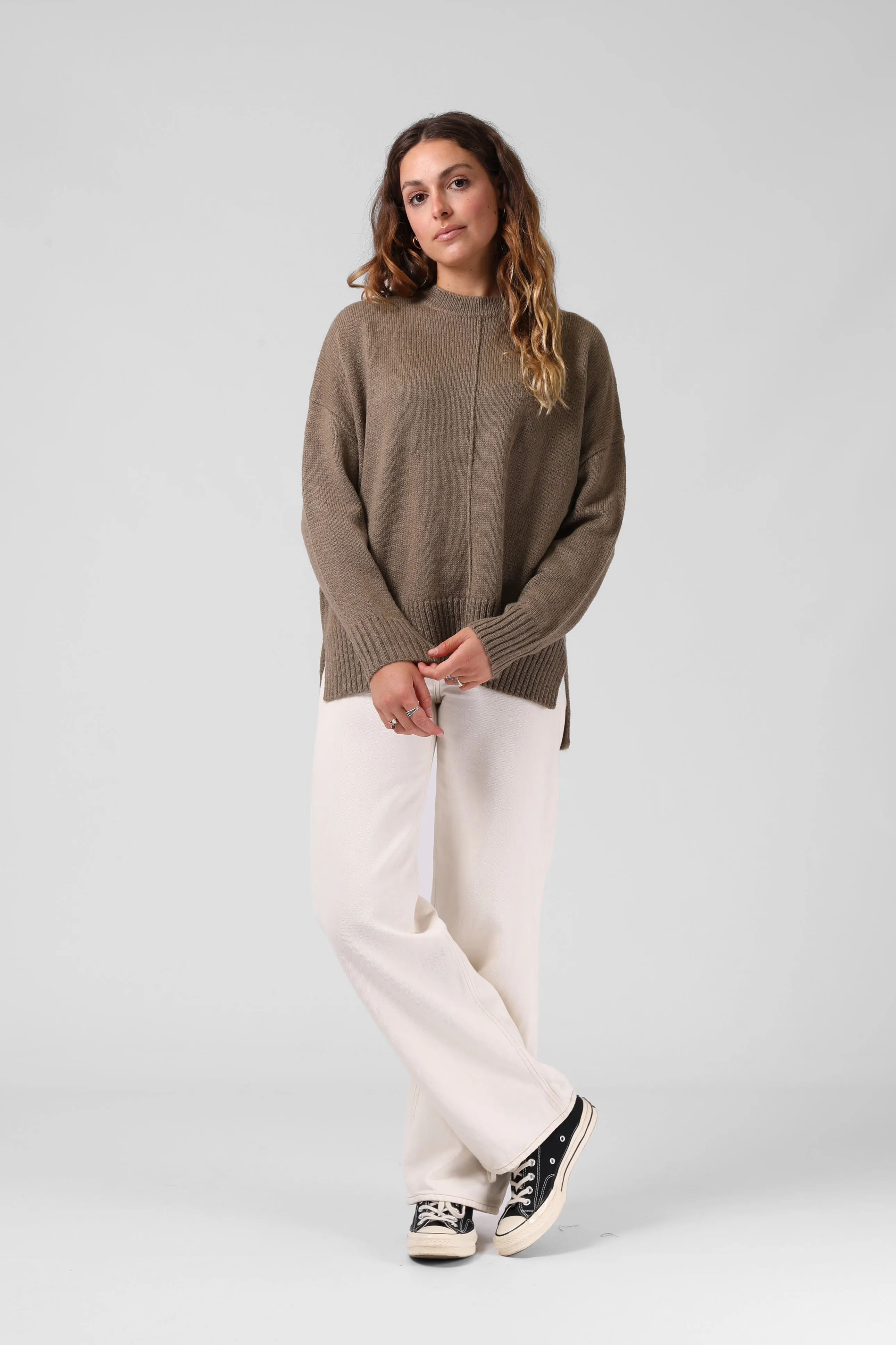 Billie Knit - Olive Marl