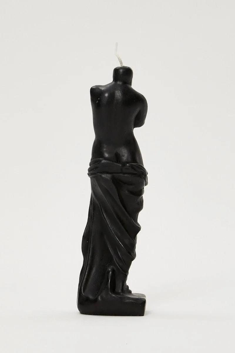 Black Grecian Figure Candle