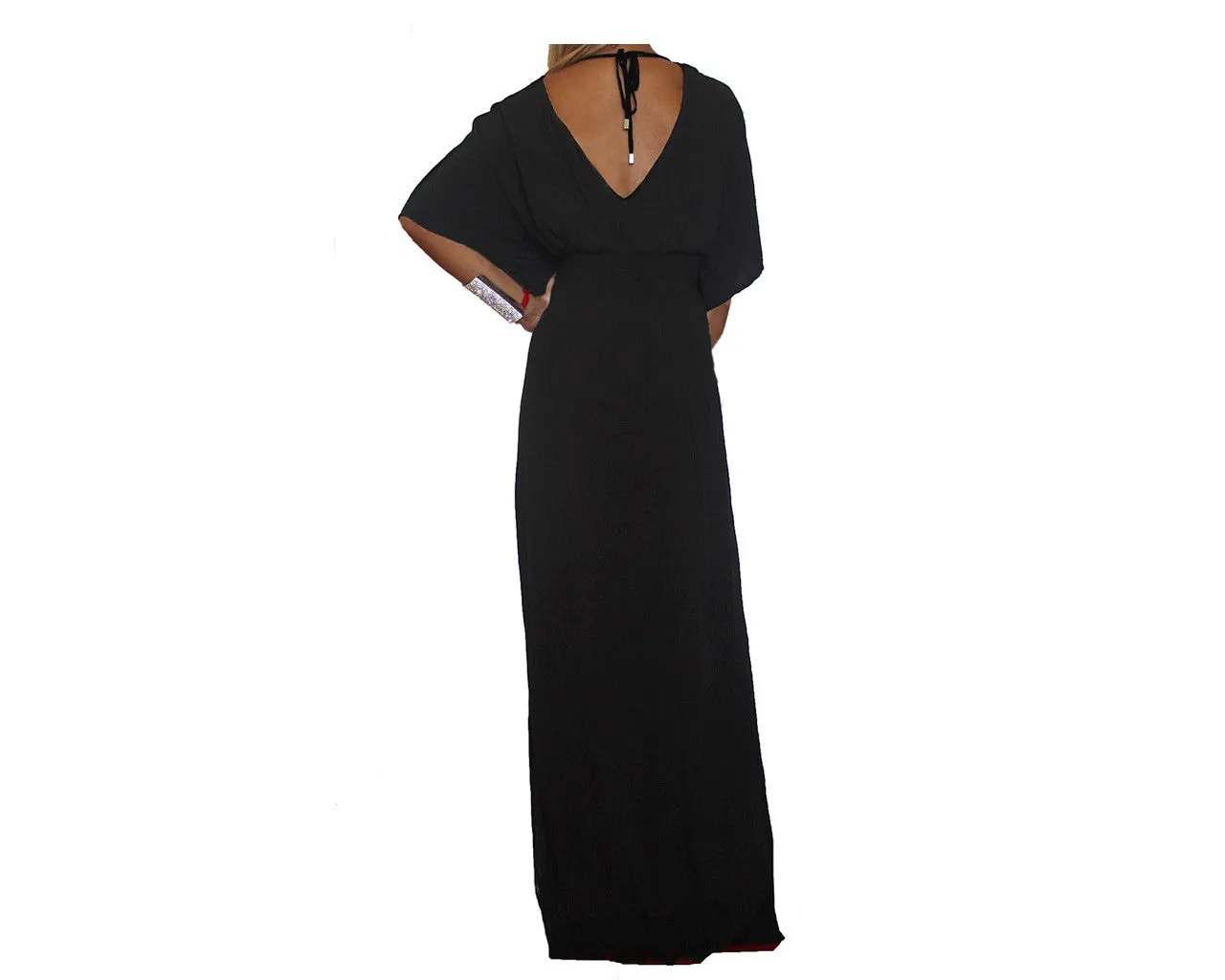 Black Slit Kaftan Dress - The Cannes