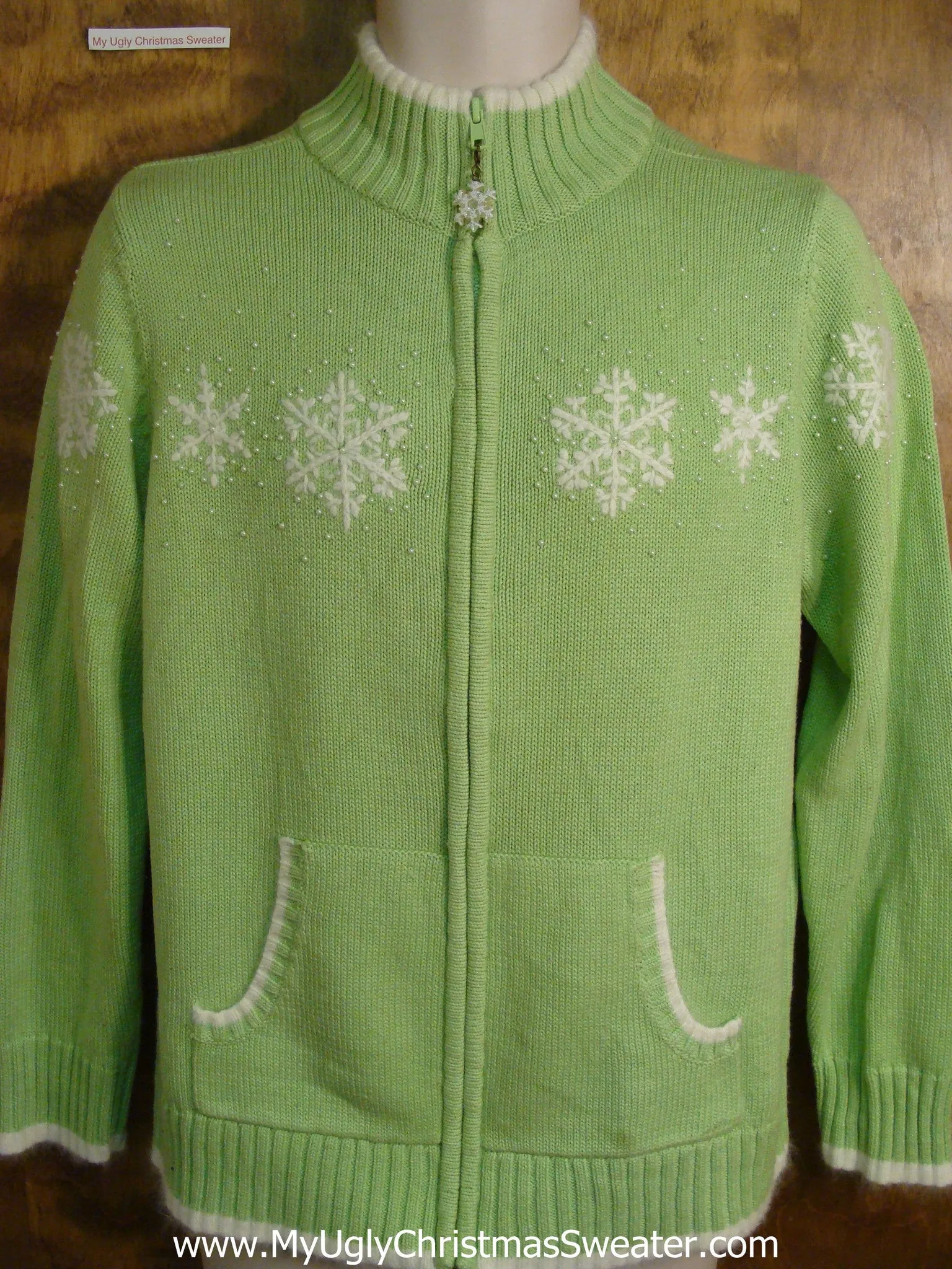 Bling Snowflakes Cheesy Christmas Sweater
