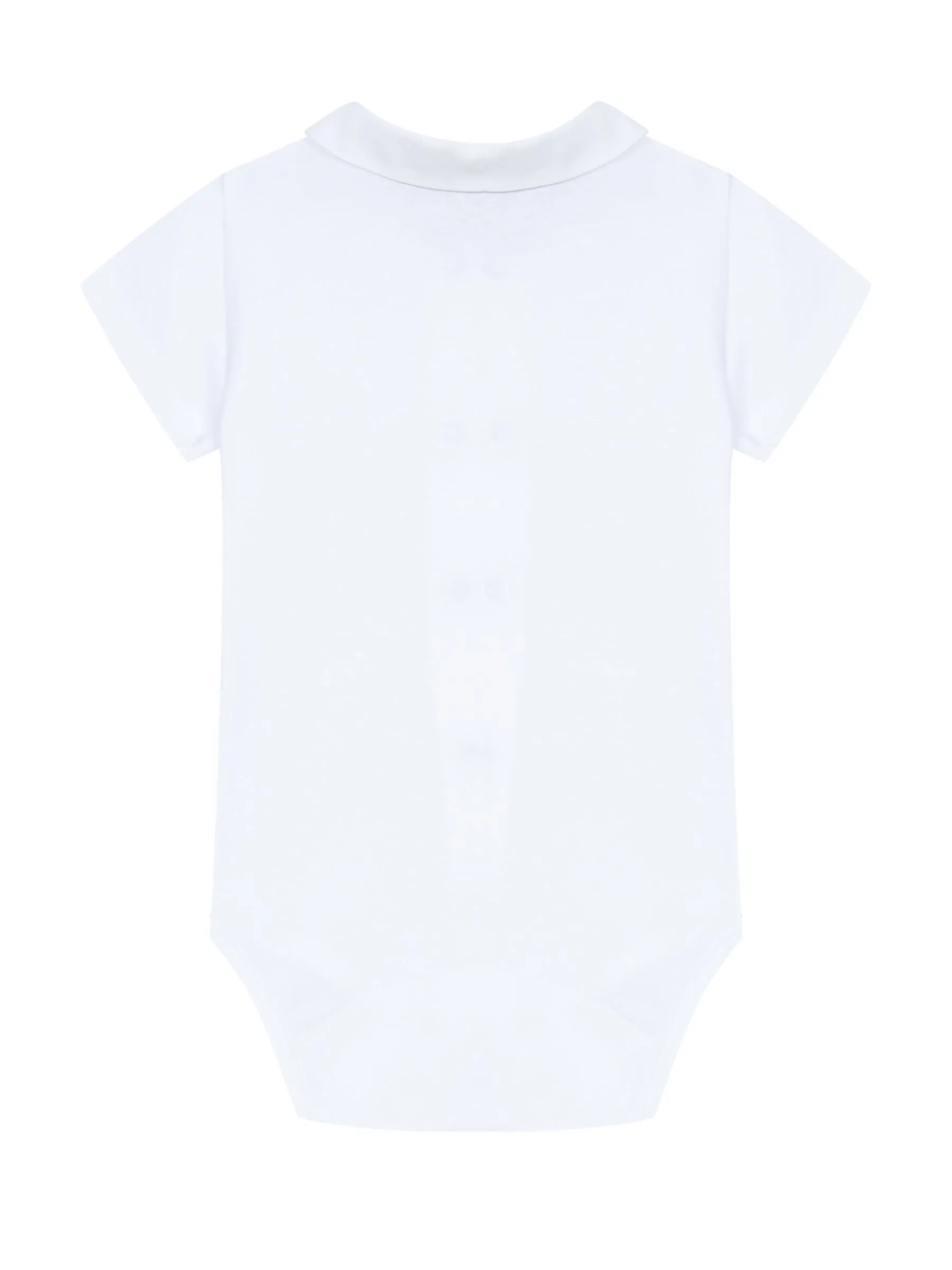 Bodysuit - White jersey with turtle embroidery