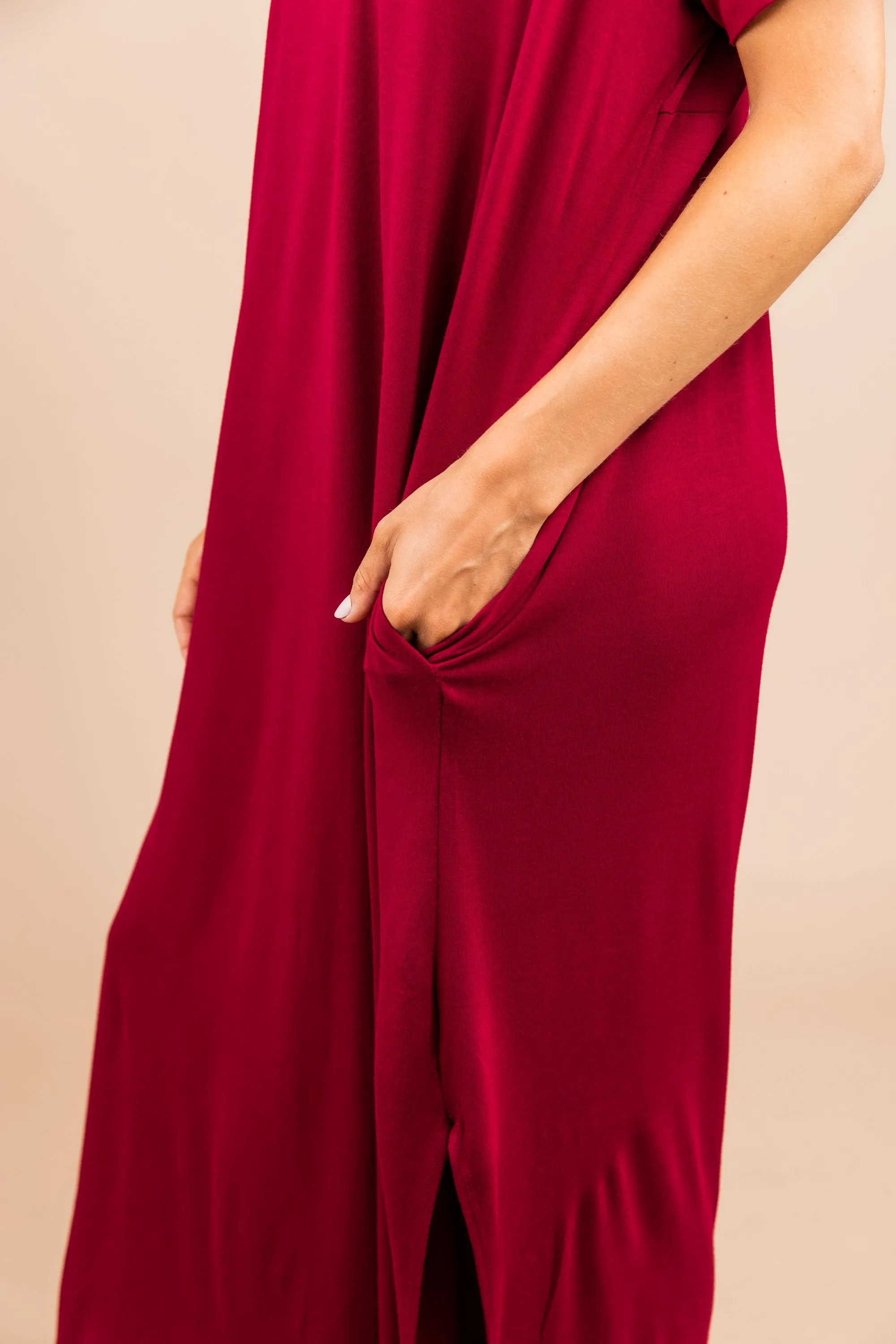 Bring You Home Cabernet Red Maxi Dress