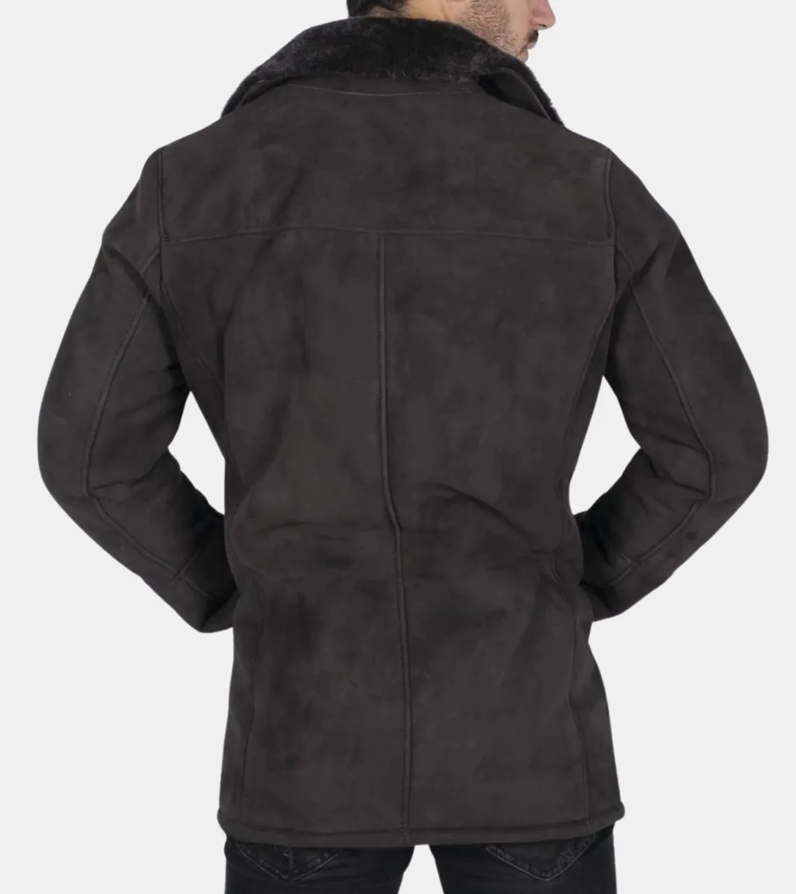 Bronte Men's Brown Shearling Leather Coat