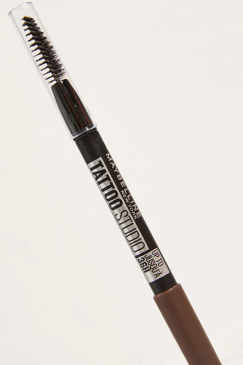 Brown Maybelline Tattoo Brow Pencil Deep Brown