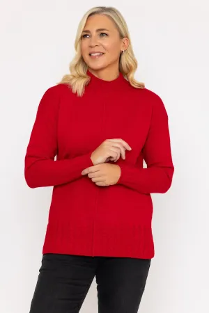 Cable Trim Jumper in Red