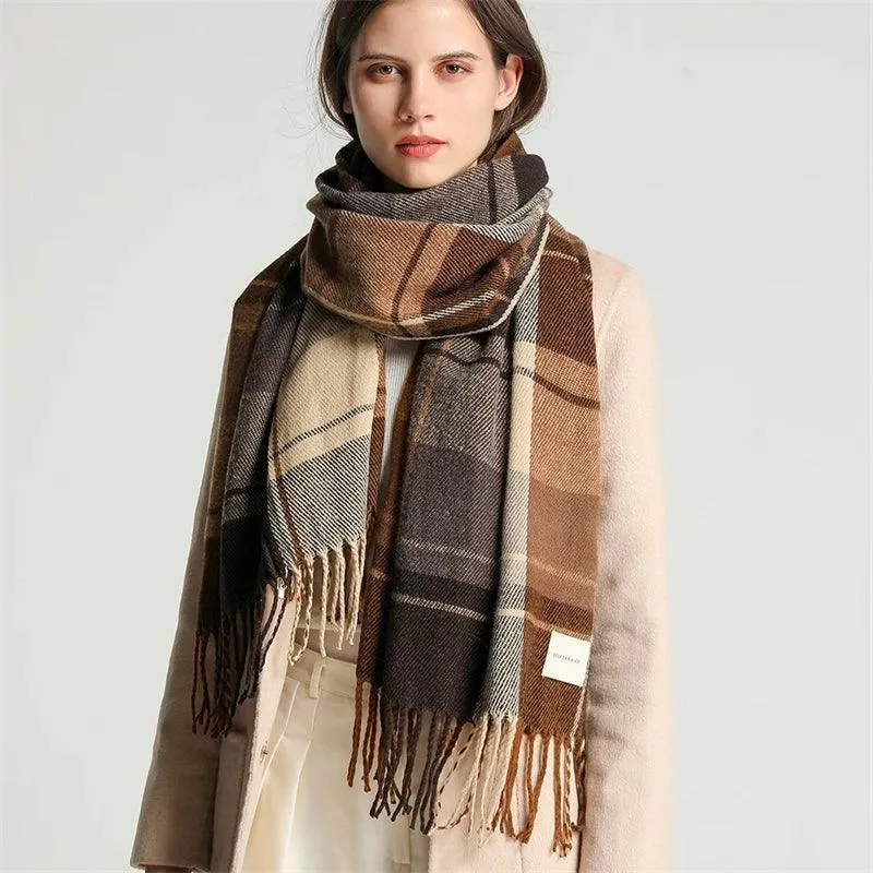 Cashmere Blend Winter Fashion Scarf: Stylish Wrap for All