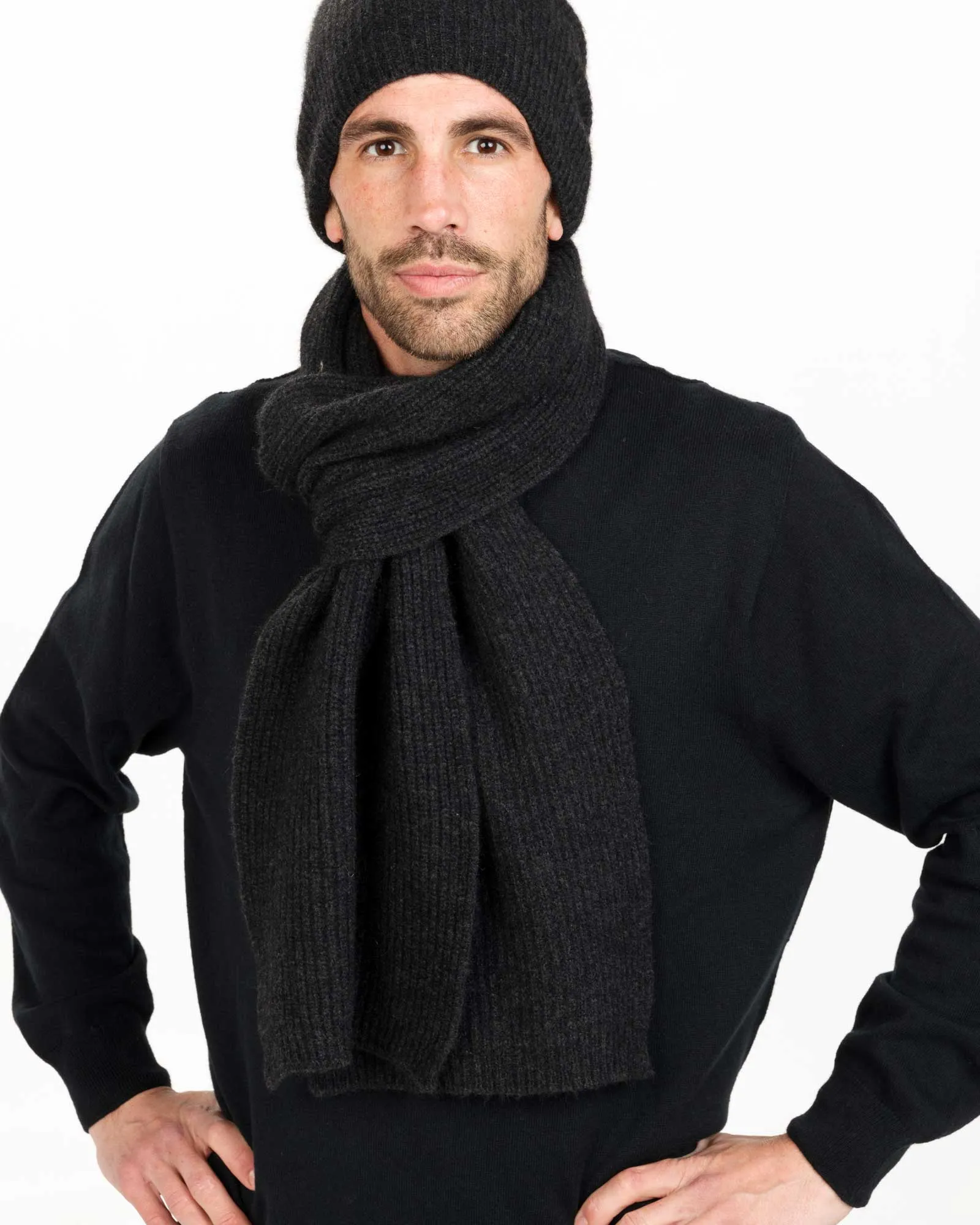 Charcoal Slouch Scarf - NX876