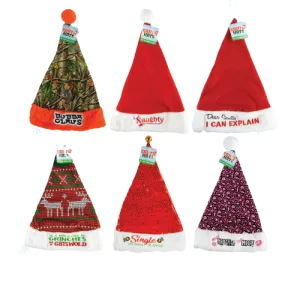 Christmas Santa Winter Hat - 6 Pieces Per Pack 22652