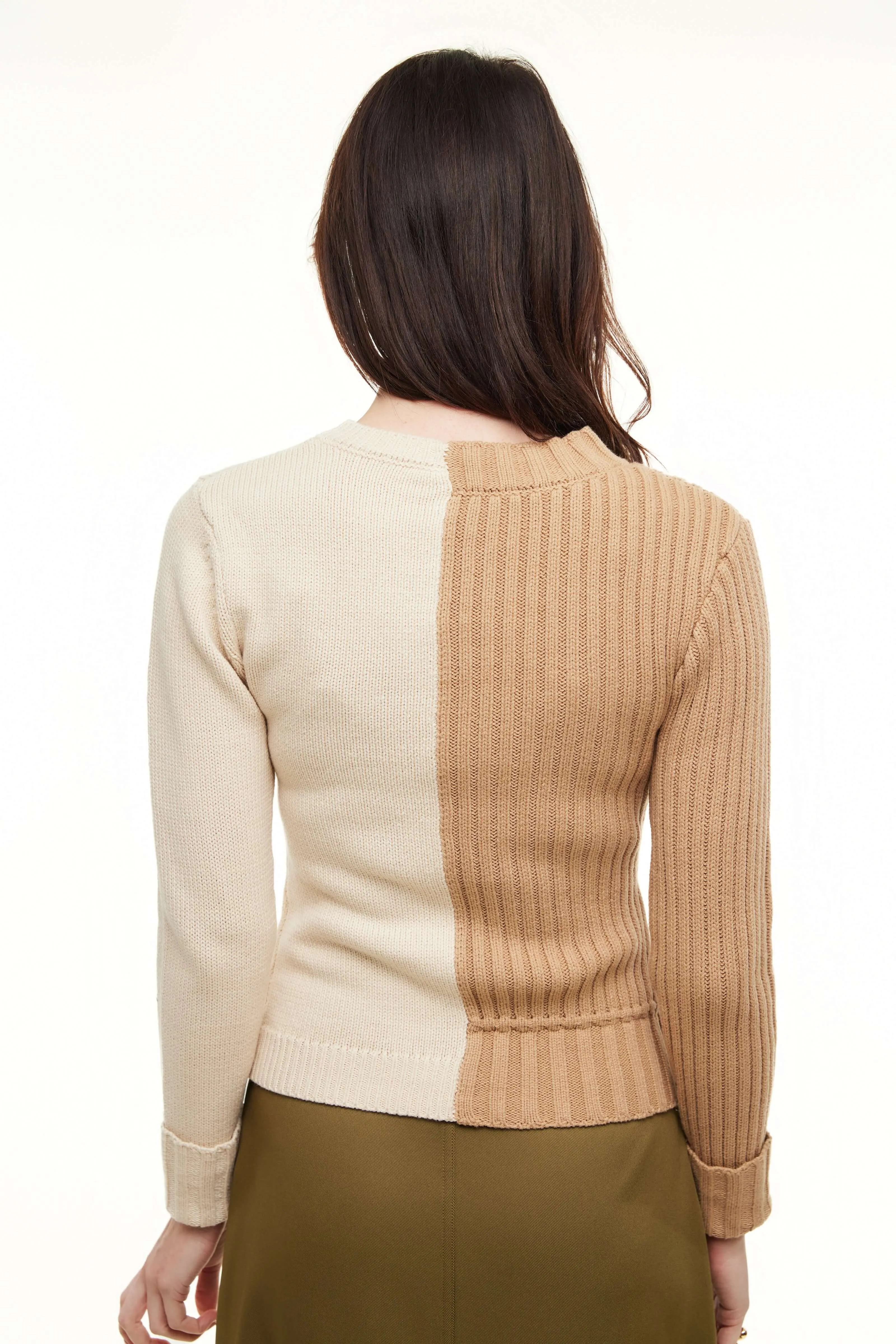 CHUNKY 2-TONE SWEATER