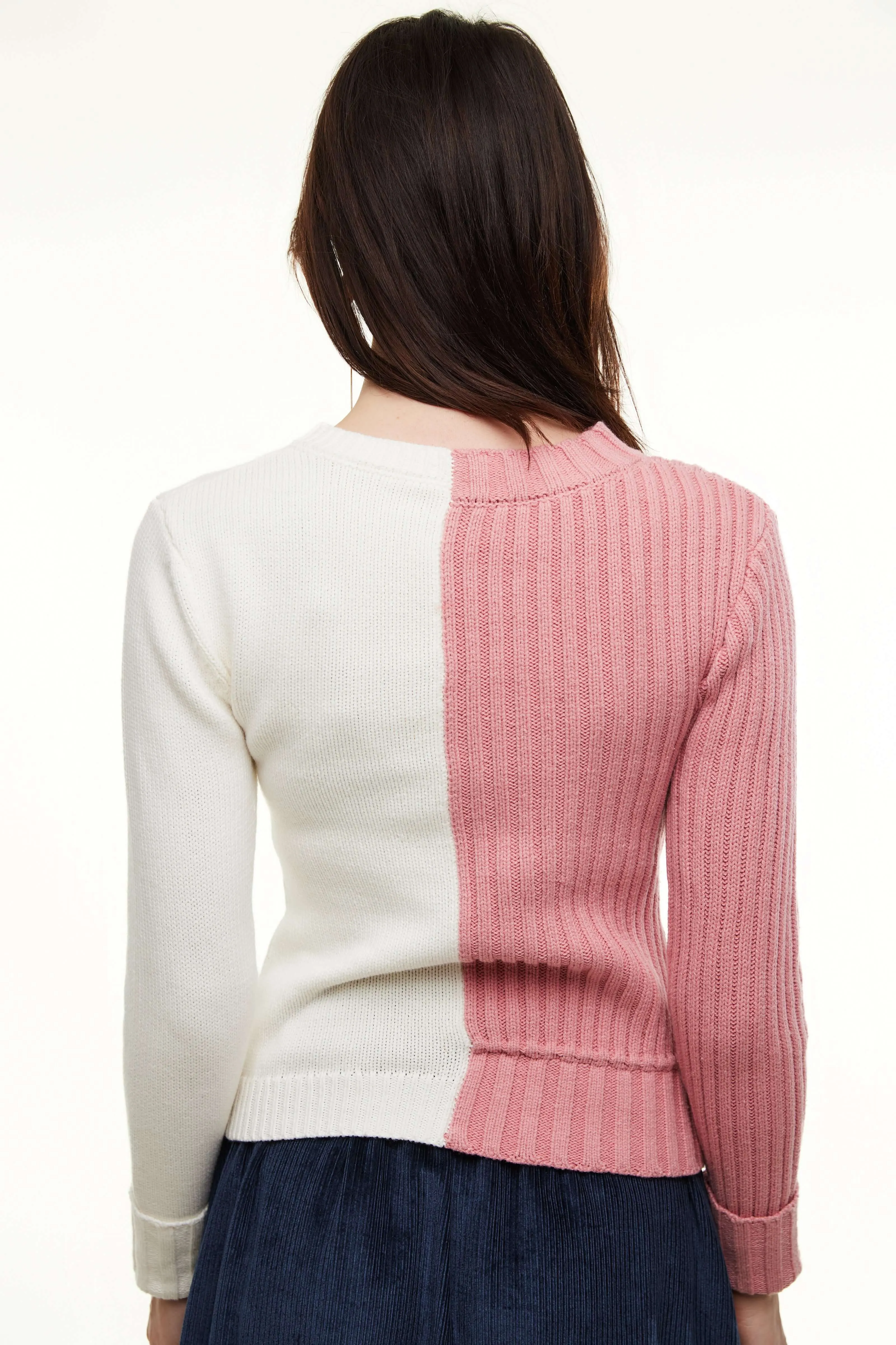 CHUNKY 2-TONE SWEATER