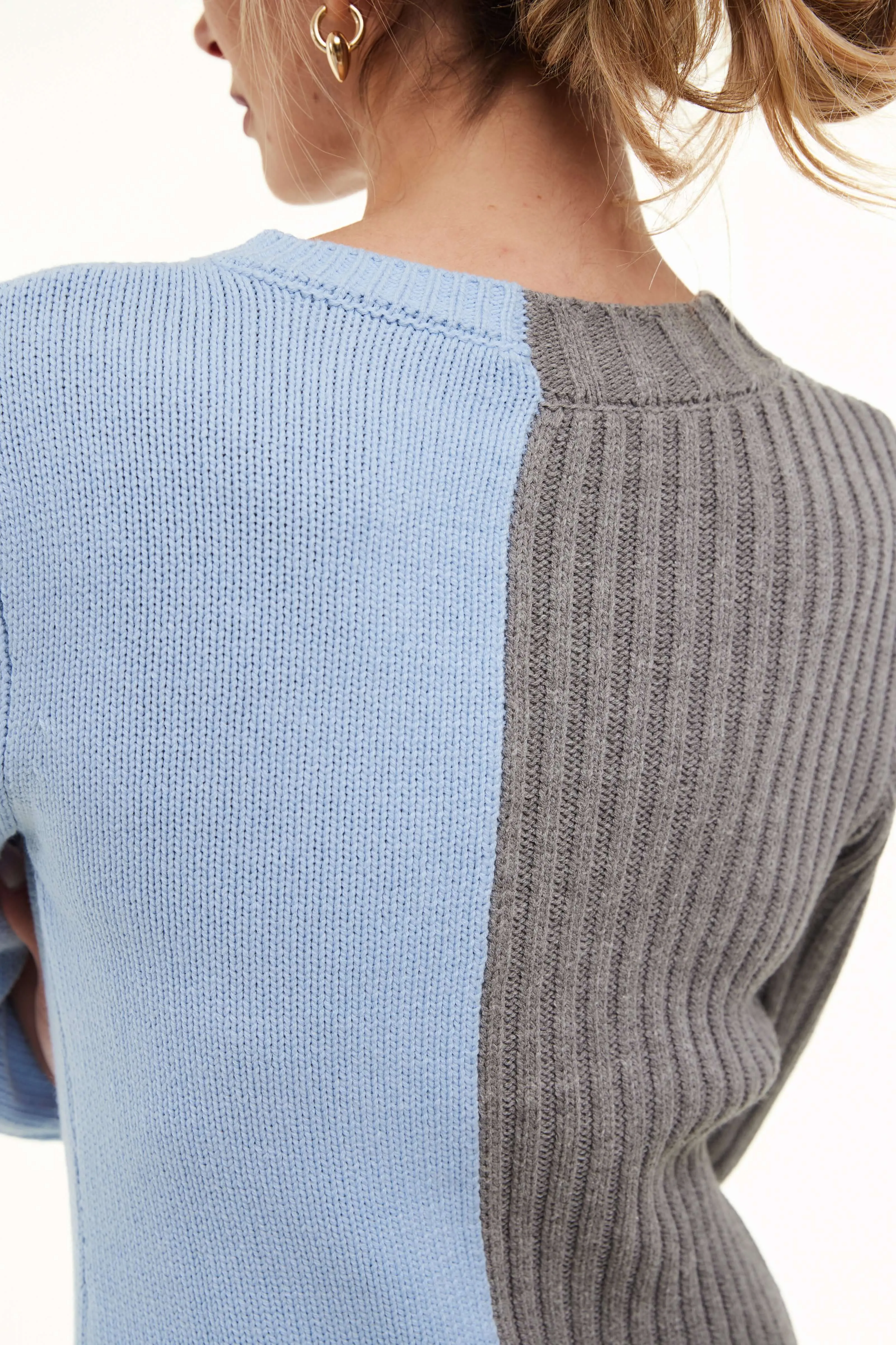 CHUNKY 2-TONE SWEATER