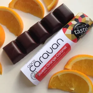Coco Caravan Sweet orange caramel vegan chocolate bar 45g