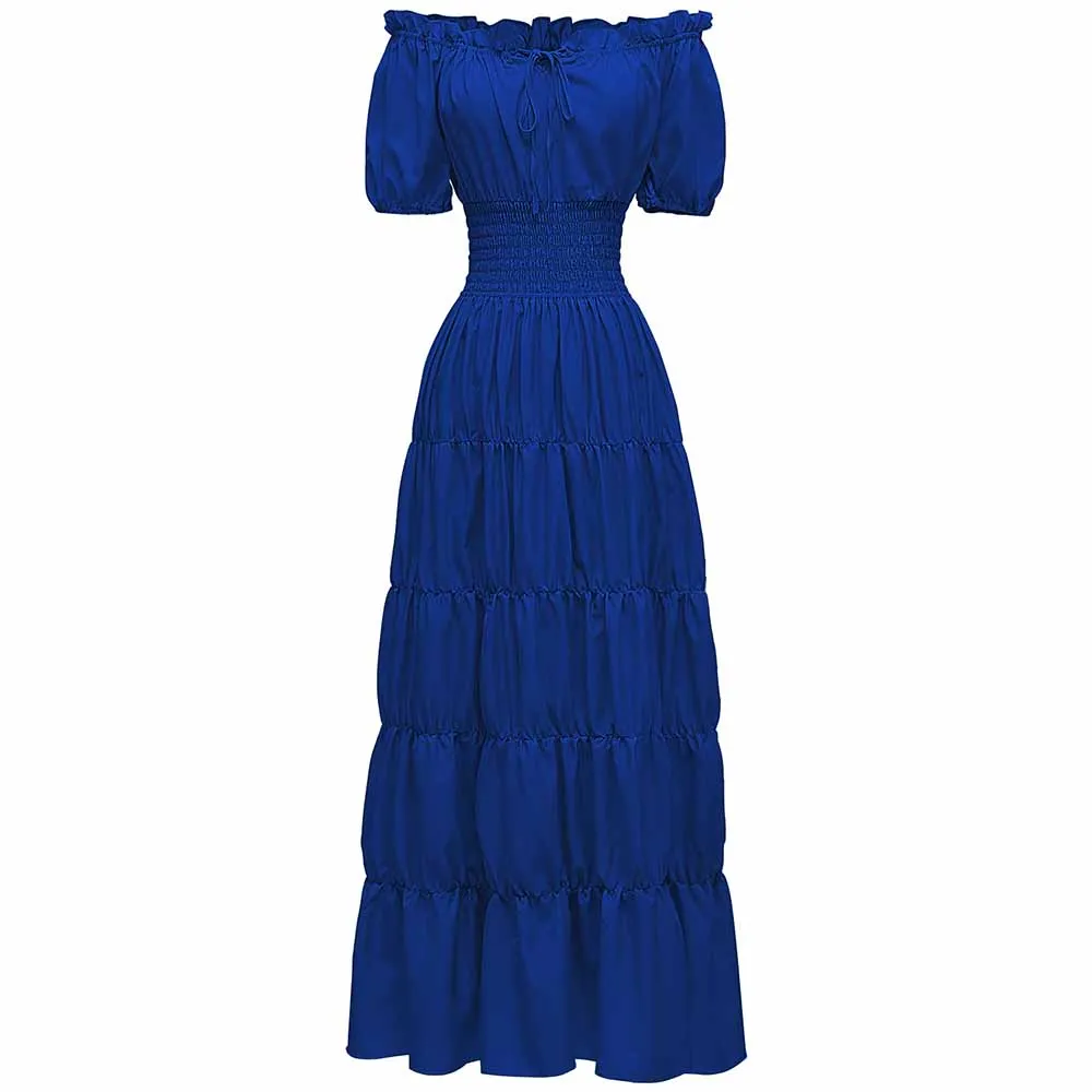 Costume Medieval Chemise Dress Pirate Peasant Dress Bohemian Long Dress For Women